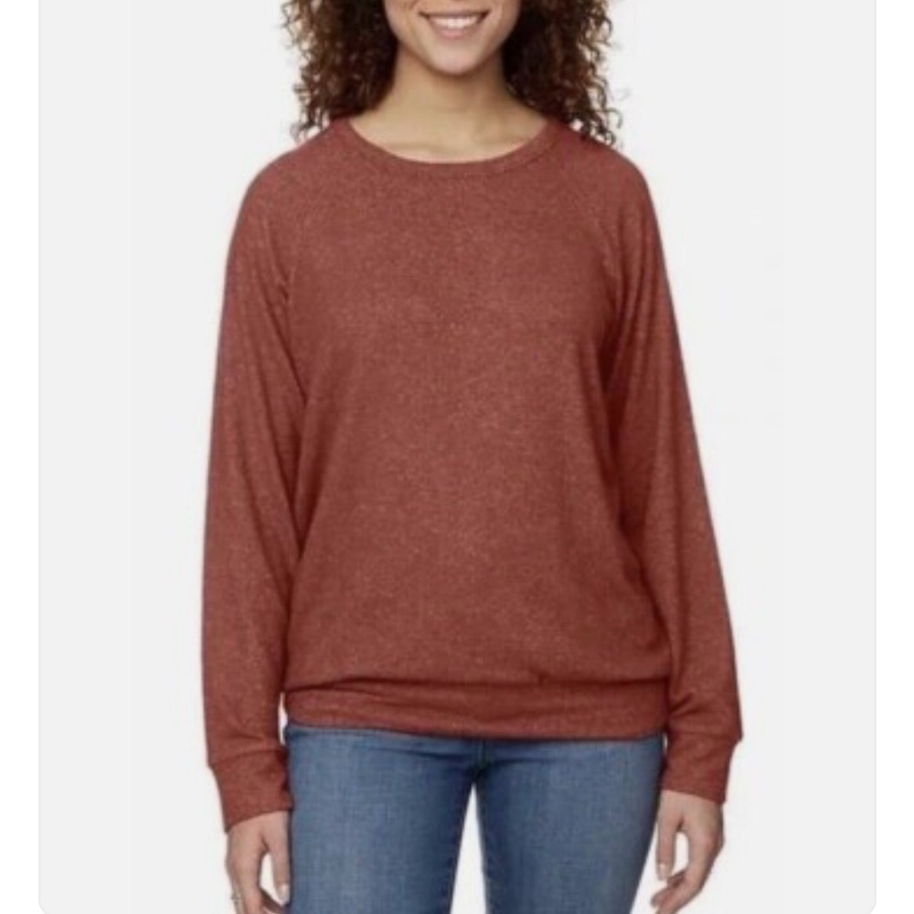NWT‎ Buffalo David Bitton Women's Crew Neck Cozy Long Sleeves Rust color soft